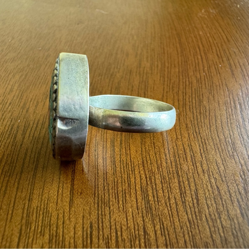 Silver & Turquoise Colored Ring - image 4